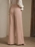 SHEIN Anewsta Fashion Diamond Decor Women Office Formal Pants, Suitable For Commute, Elegant And Casual