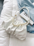  | SHEIN Argyle Princess Faux Pearl & Rhinestone Pearl Chain & Decor Minimalist Pearls Decor Ruched Bag For Party, Wedding, Prom And Dinner, Lipsticks, Women's Pearl BagMinimalist,Fashion | Bags | Shein | OneHub