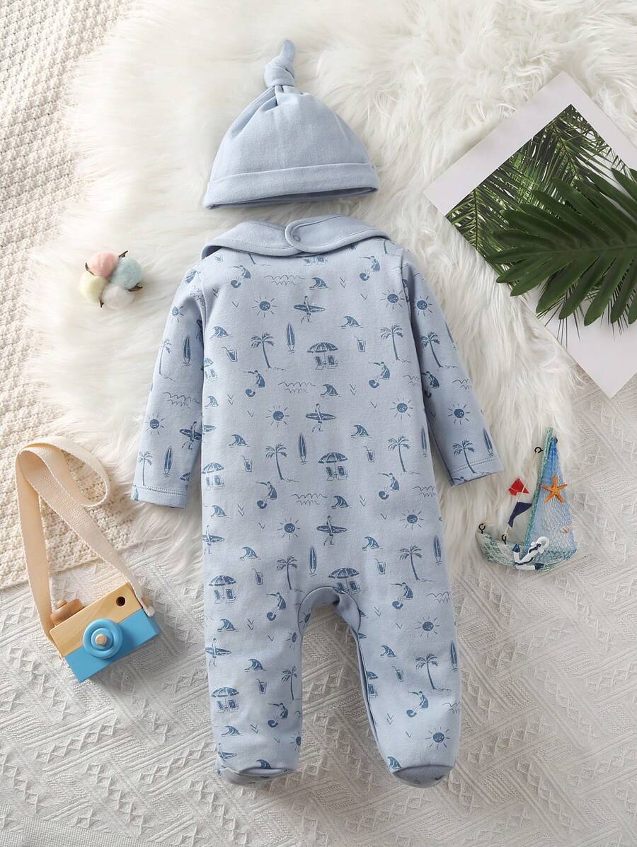  | SHEIN Baby Footie Pants, Sports And Beach Style Hat & Bib Set | dress | Shein | OneHub