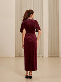  | SHEIN Aveloria Rosie Elegant Beaded Collar Waist Cinched Velvet Bodycon Dress | Dress | Shein | OneHub