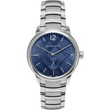 Burberry Silver Stainless Steel Blue Dial Quartz Watch for Men - BU10007