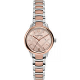 Burberry Classic Two-tone Stainless Steel Rose Gold Dial Quartz Watch for Women - BU10117