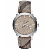 Burberry The City Multicolor Leather Strap Brown Dial Chronograph Quartz Watch for Men - BU9358