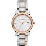 Burberry The City Two-tone Stainless Steel White Dial Quartz Watch for Women - BU9105