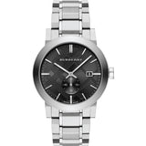 Burberry The City Silver Stainless Steel Black Dial Quartz Watch for Men - BU9901
