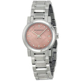 Burberry The City Silver Stainless Steel Pink Dial Quartz Watch for Women - BU9223