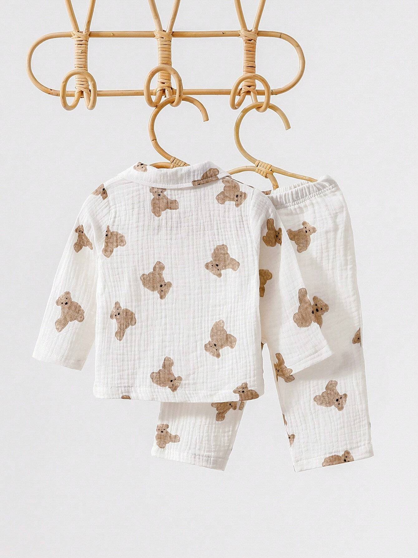  | SHEIN Baby Boy Cartoon Graphic Patched Pocket Shirt & Pants | Dress | Shein | OneHub
