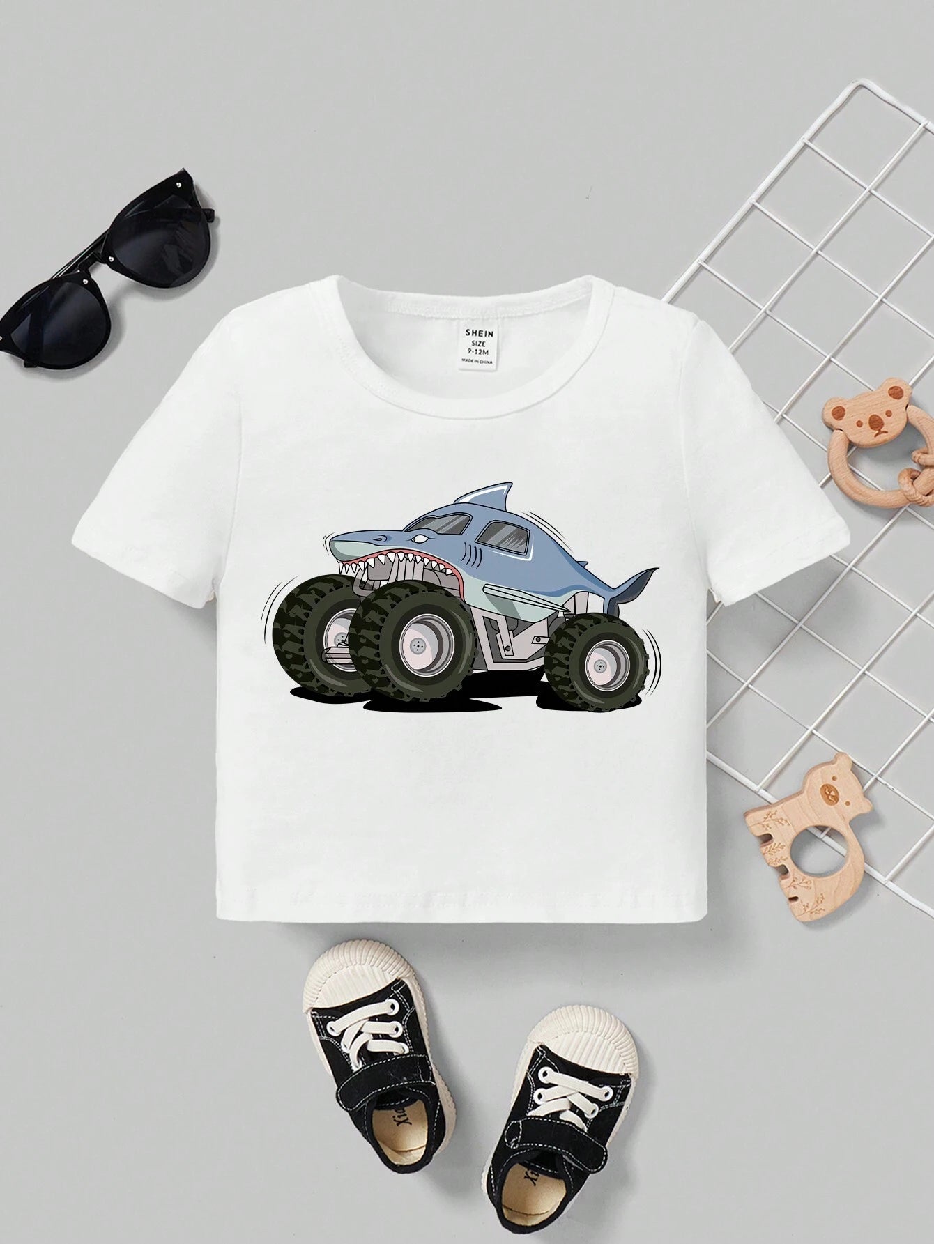  | SHEIN Baby Boy Casual Cartoon Print Short Sleeve Top Suitable For Summer | Dress | Shein | OneHub