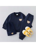  | SHEIN Infant & Toddler Plain Color Cartoon Bear Head Long Sleeve Crew Neck 2pcs Clothing Set, Excludes Shoes & Hat, Spring & Autumn | Dress | Shein | OneHub