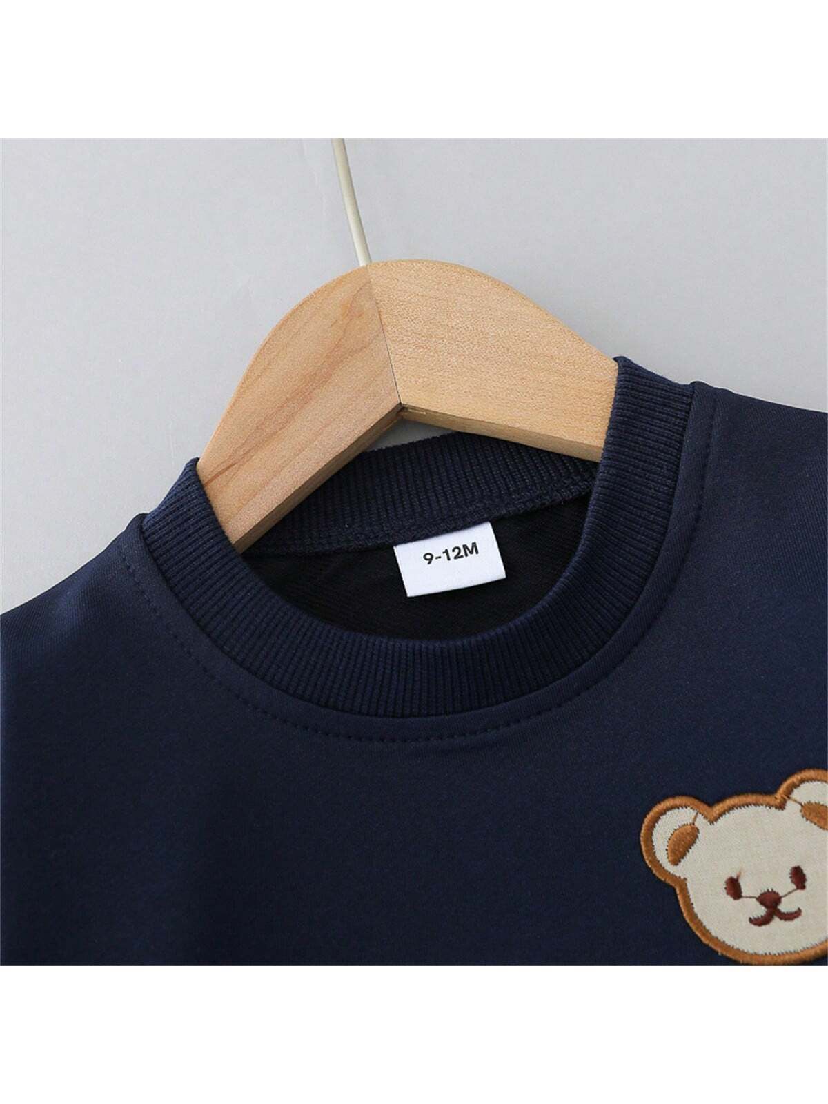  | SHEIN Infant & Toddler Plain Color Cartoon Bear Head Long Sleeve Crew Neck 2pcs Clothing Set, Excludes Shoes & Hat, Spring & Autumn | Dress | Shein | OneHub