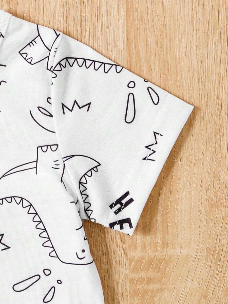  | SHEIN Baby Boy Spring/Summer Knitted Short Sleeve Top 3-Piece Set, Casual | Dress | Shein | OneHub