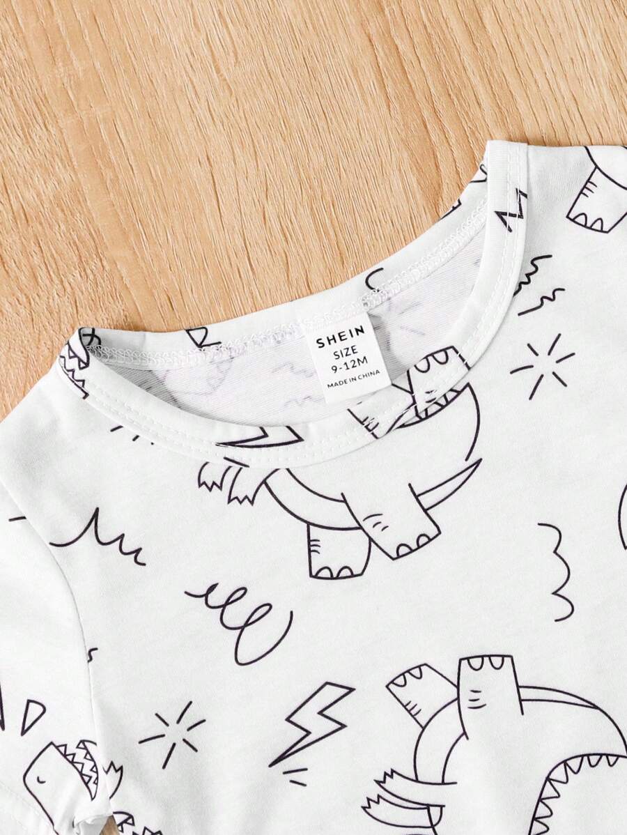  | SHEIN Baby Boy Spring/Summer Knitted Short Sleeve Top 3-Piece Set, Casual | Dress | Shein | OneHub