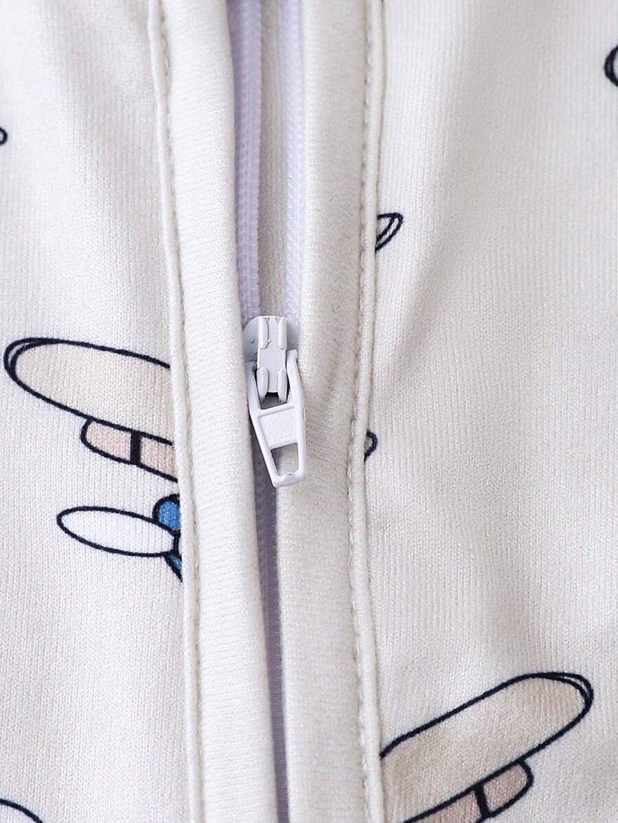  | SHEIN Baby Boys' Airplane Pattern Reversible Footie With Fold-Over Sleeves And Feet | dress | Shein | OneHub