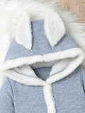  | SHEIN Baby Boys' Hooded Long-Eared Jumpsuit With Hat And Gloves Set | Dress | Shein | OneHub