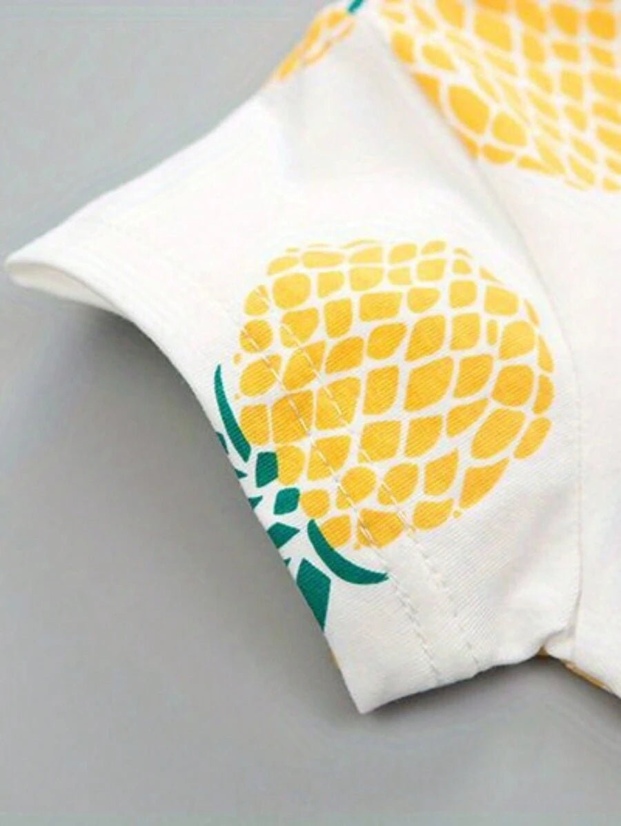  | SHEIN Baby Boys Pineapple Print Short Sleeve Shorts 2 Pieces Set, Summer | Dress | Shein | OneHub