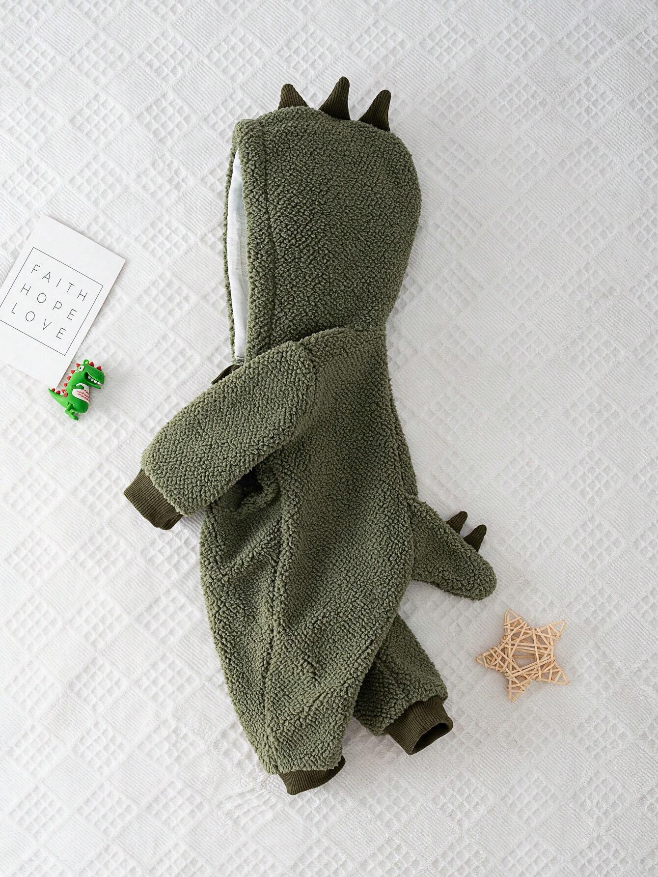  | SHEIN Baby Boys Winter Fleece Dinosaur Jumpsuit Outerwear | Dress | Shein | OneHub