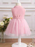  | SHEIN Baby Girl Double Button Mesh Hem Belted Dress | Dress | Shein | OneHub