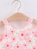  | SHEIN Baby Girl Floral Print Big Bow Cami Dress & Hat | Dress | Shein | OneHub