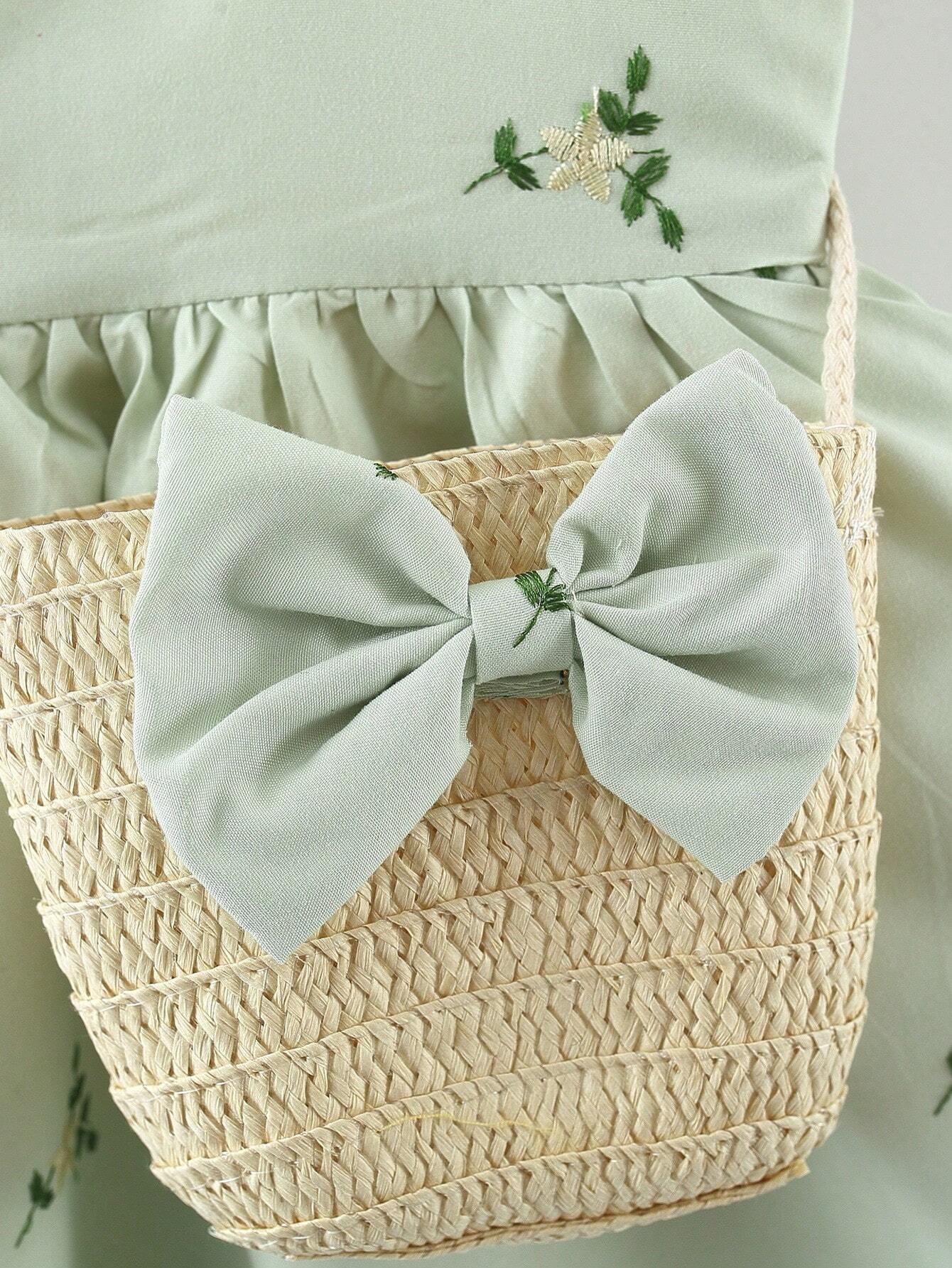  | SHEIN Baby Girl Summer Embroidered Ditsy Floral Strap Dress With Bag | Dress | Shein | OneHub