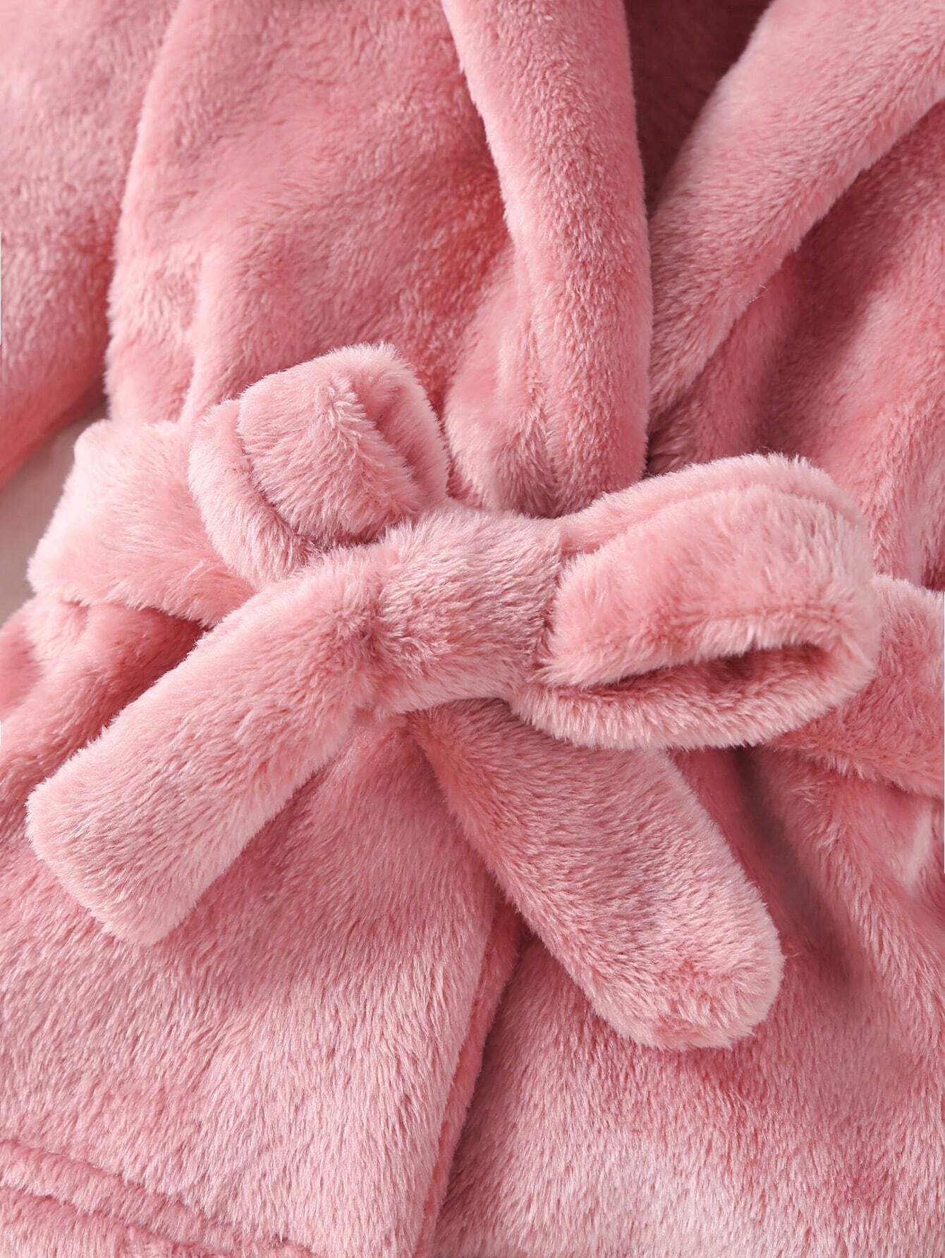  | SHEIN Baby Girls' Hooded Bathrobe With 3d Ear Design And Waist Belt Included | Dress | Shein | OneHub