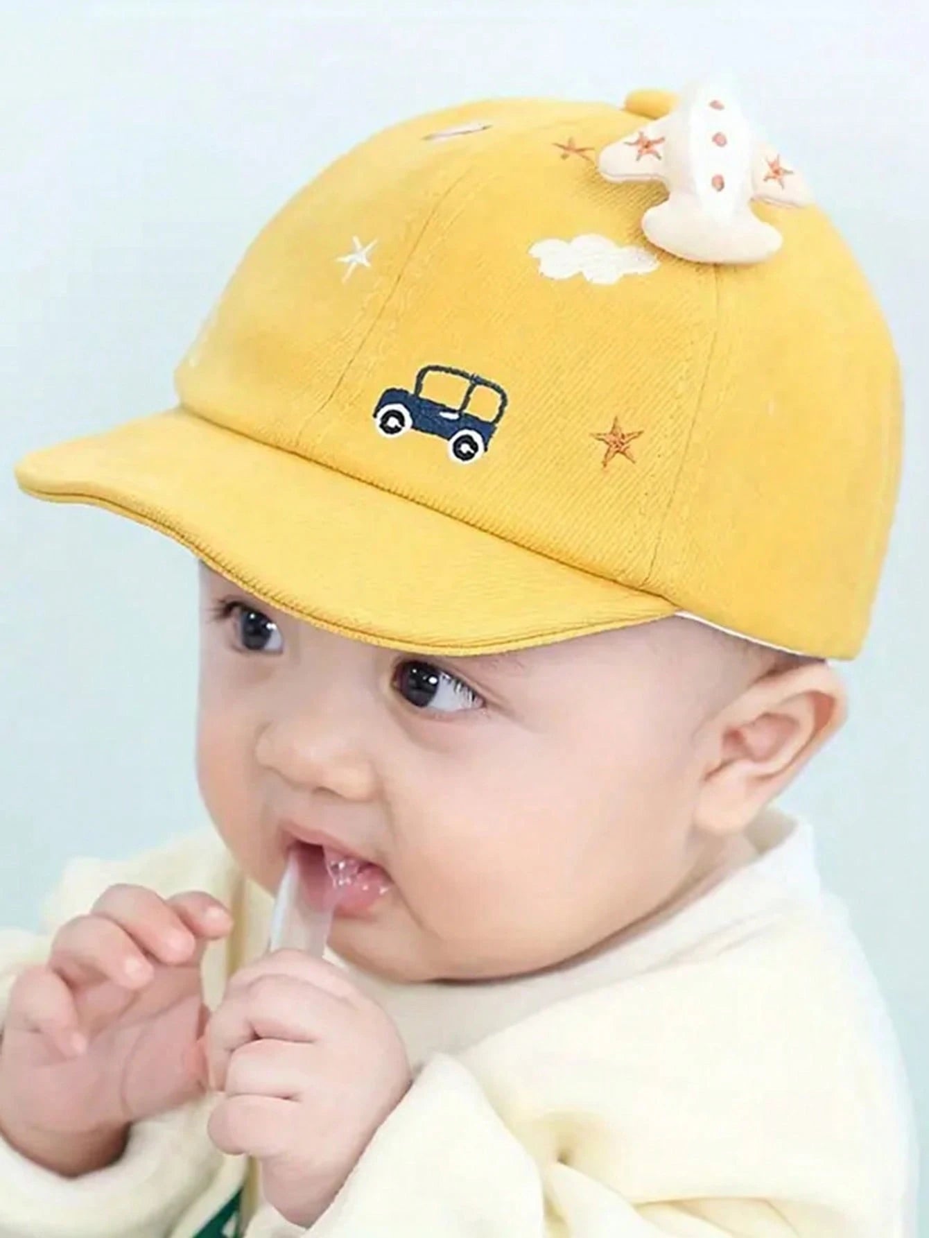  | SHEIN Baby Hat, Cute Car Graphic Soft Brim Baseball Cap For Toddler Boys & Girls | Cap | Shein | OneHub