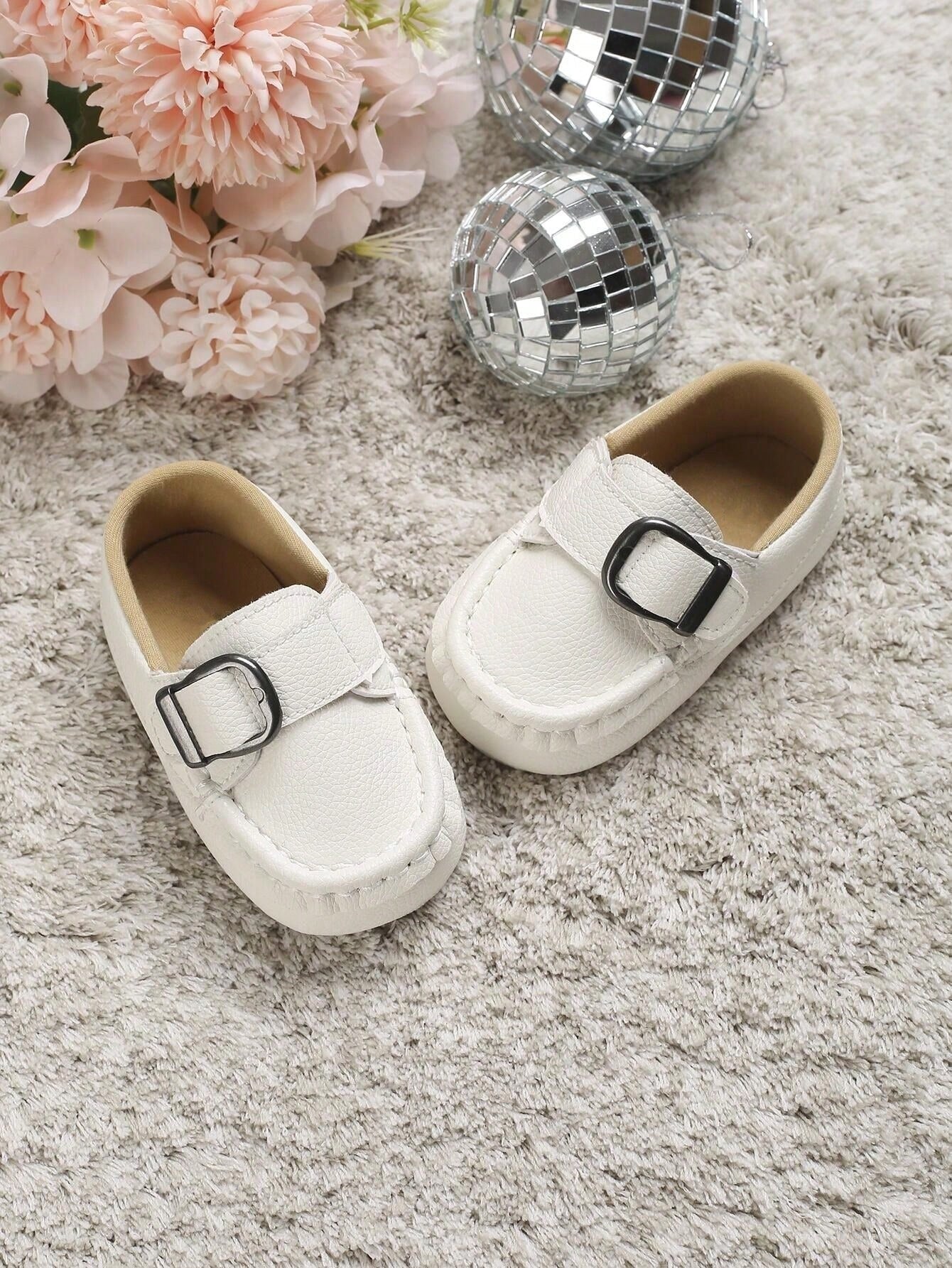  | SHEIN Baby Metal Decor Litchi Embossed Buckle Decor Loafers | Bags | Shein | OneHub