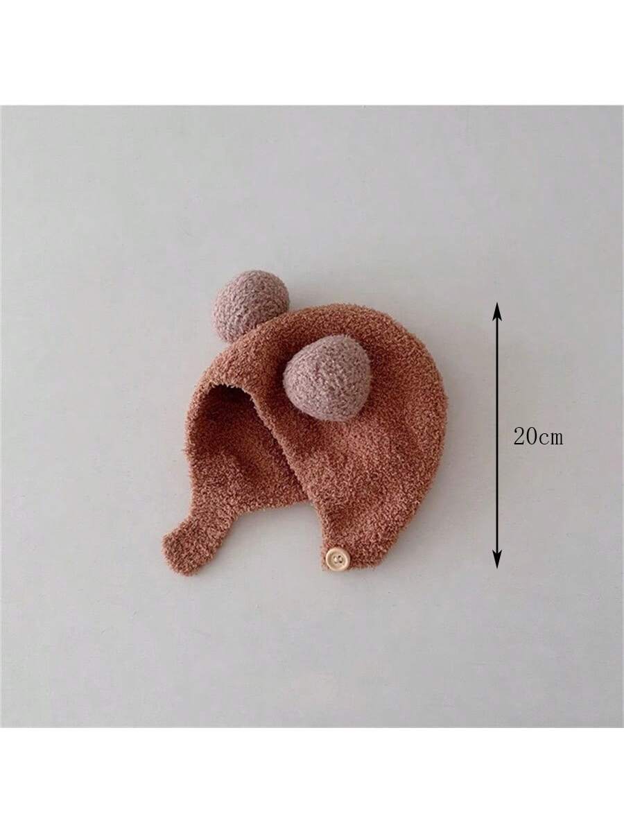  | SHEIN Baby Winter Hat, Warm Knitted Beanie With Coral Thermal Lined , Cute Earflap Hat For Boys And Girls Aged 5-24 Months, 42-48cm | Cap | Shein | OneHub