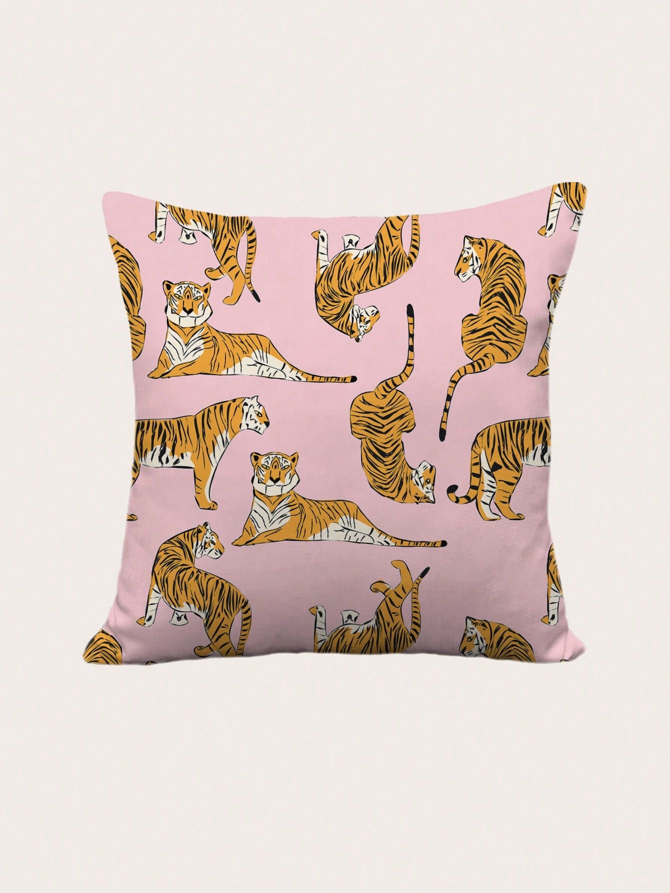  | SHEIN BlueLela 1pc Tiger Print Cushion Cover Without Filler, Modern Polyester Decorative Throw Pillow Case For Living Room And Bedroom | Pillow Cover | Shein | OneHub