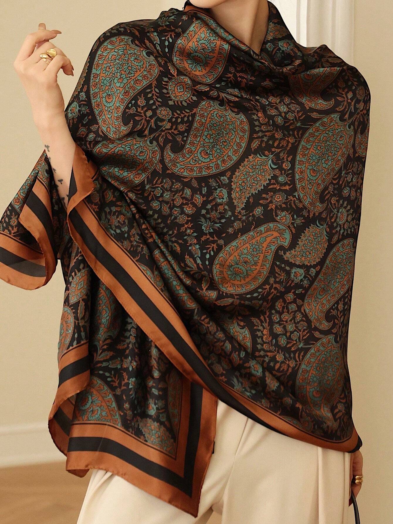 | SHEIN Boho 1pc Paisley Print Scarf Classic Stylish Elegant Ideal For Going Out & Dressing Up Your Look | Bandana | Shein | OneHub