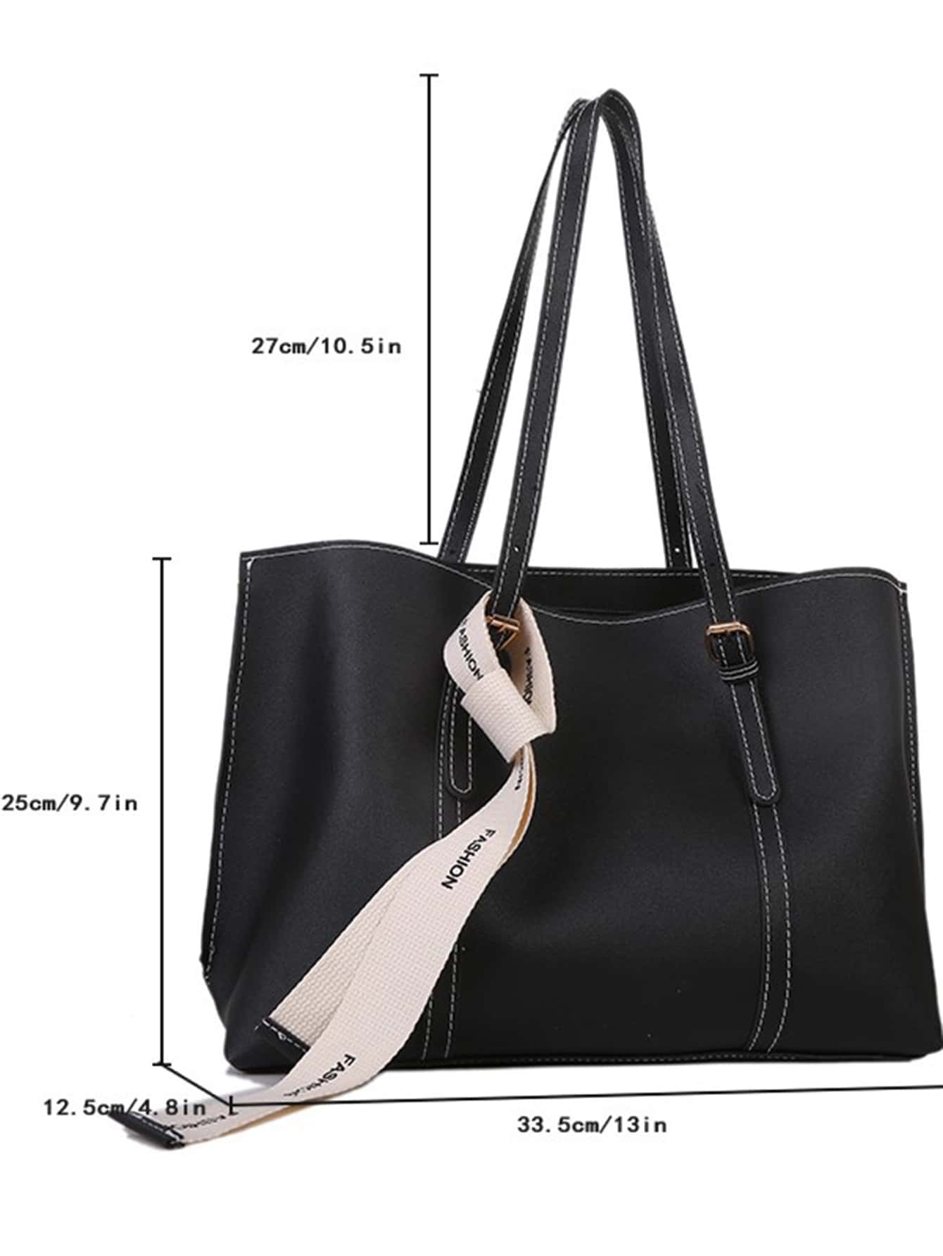  | SHEIN Bow Decor Lightweight,Business Casual Knot Decor Large Capacity Tote Bag | Bags | Shein | OneHub
