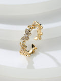 SHEIN Butterfly Decor Cuff Ring