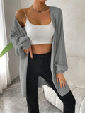  | SHEIN Chiquease Solid Color Casual Versatile Long Thin Knit Cardigan | Sweater | Shein | OneHub
