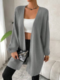  | SHEIN Chiquease Solid Color Casual Versatile Long Thin Knit Cardigan | Sweater | Shein | OneHub
