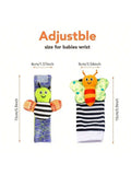 SHEIN Decoration Baby Rattle Socks Toy, For 3-12 Months Infant Girls And Boys