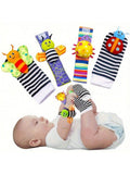 SHEIN Decoration Baby Rattle Socks Toy, For 3-12 Months Infant Girls And Boys