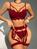  | SHEIN Classic Sexy 5pack Floral Lace Wireless Garter Lingerie Set | Lingerie Set | Shein | OneHub