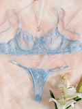  | SHEIN Classic Sexy Embroidered Mesh Underwire Lingerie Set | Lingerie | Shein | OneHub