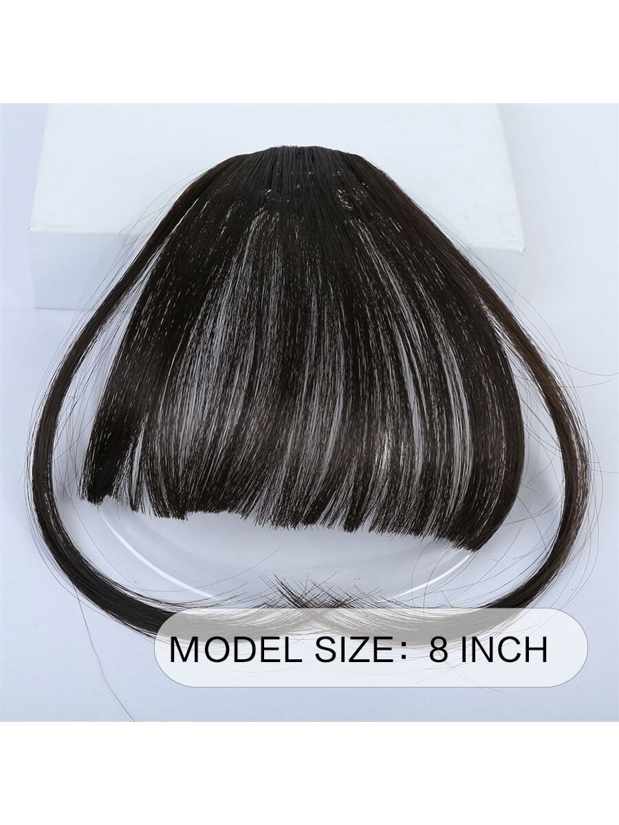  | SHEIN Clip In Bangs Front Neat Black Brown Bangs Hairpiece Synthetic Fake Wig Piece Bangs Hairpiece Clip In Hair Extensions For Women Heat Resistant | Hair Accessories | Shein | OneHub