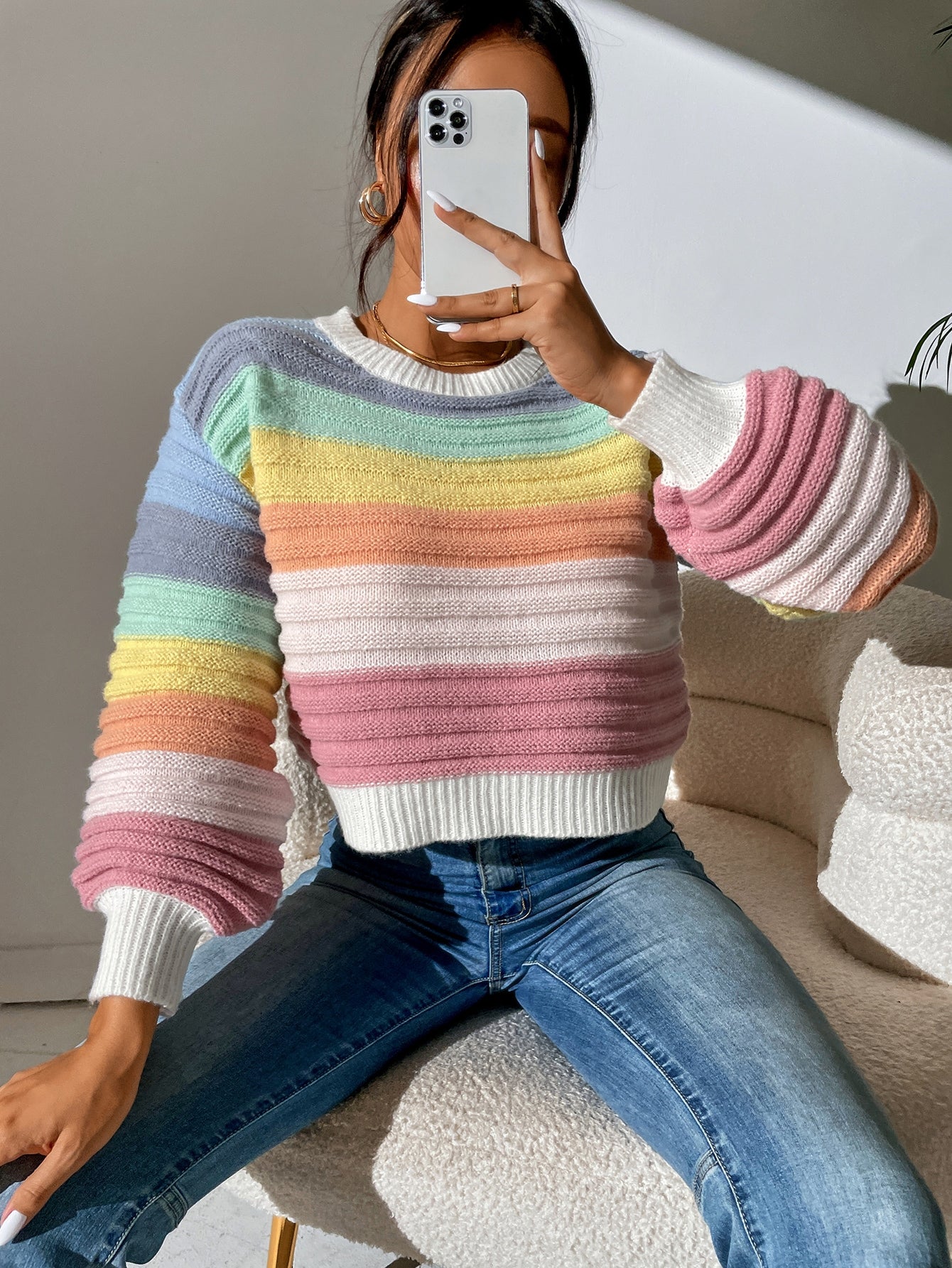 | SHEIN Colorblock Drop Shoulder Sweater | Sweater | Shein | OneHub