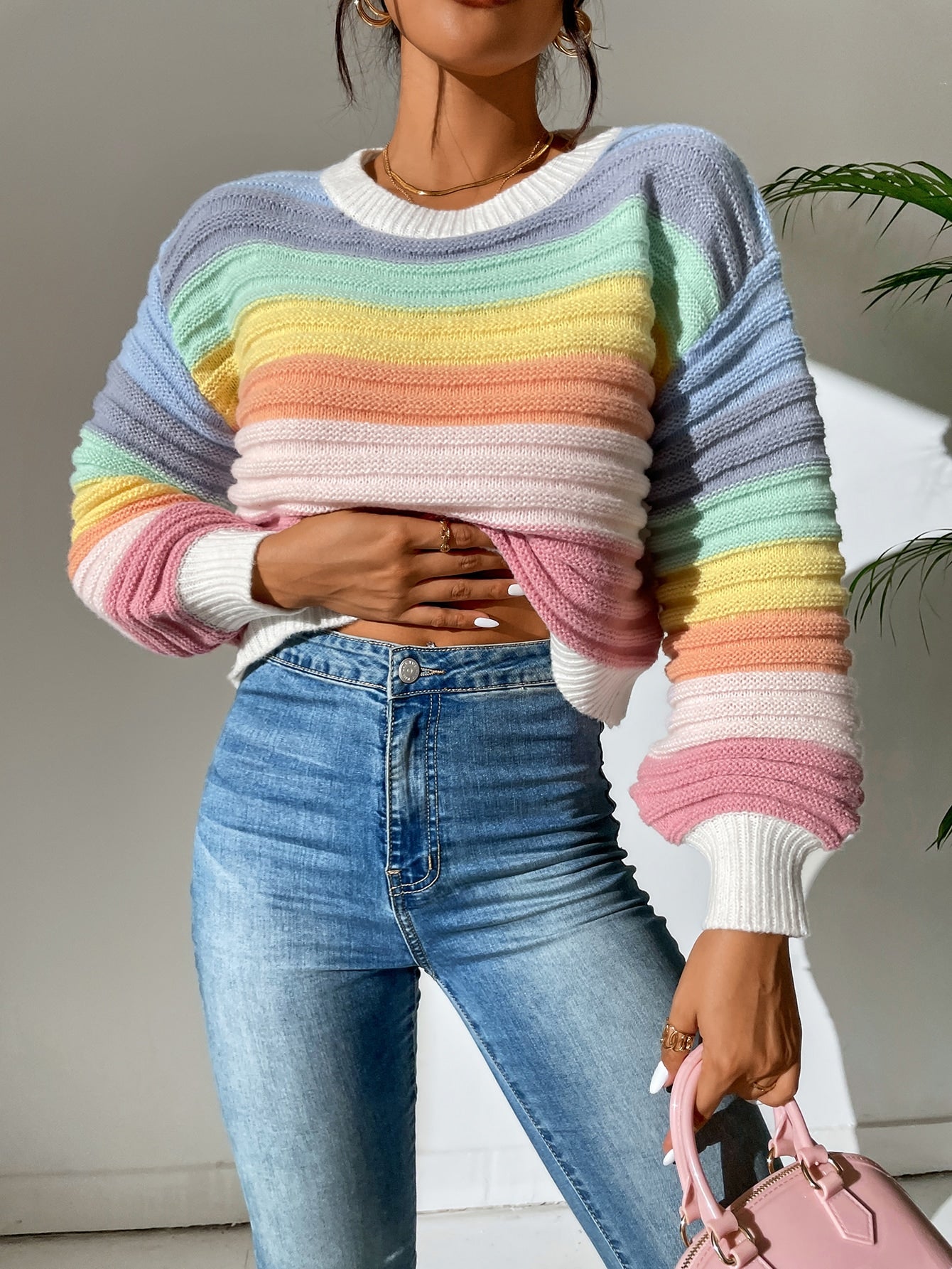  | SHEIN Colorblock Drop Shoulder Sweater | Sweater | Shein | OneHub