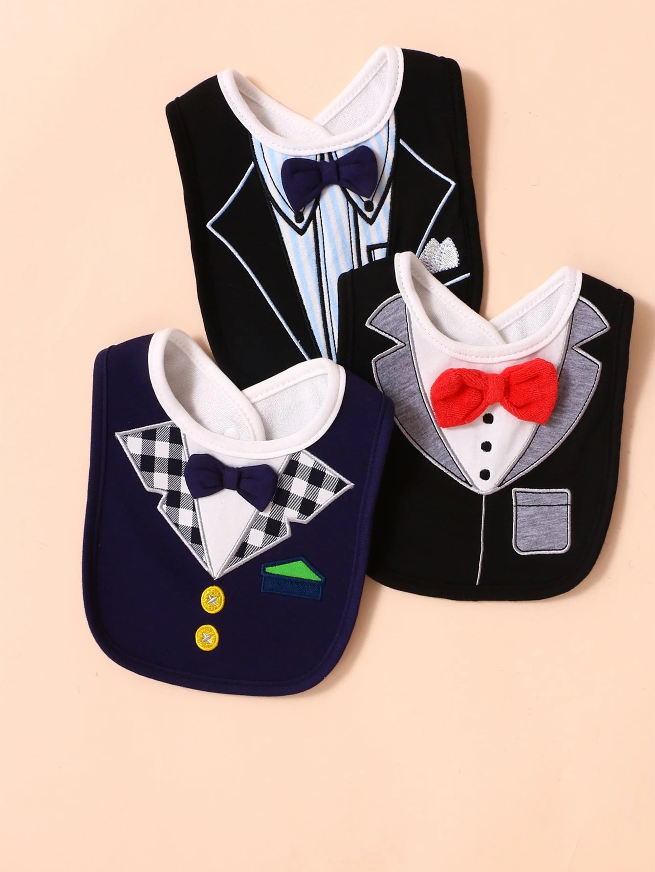  | SHEIN 3-Piece Bow Tie Decorative Bib Set | bibs | Shein | OneHub
