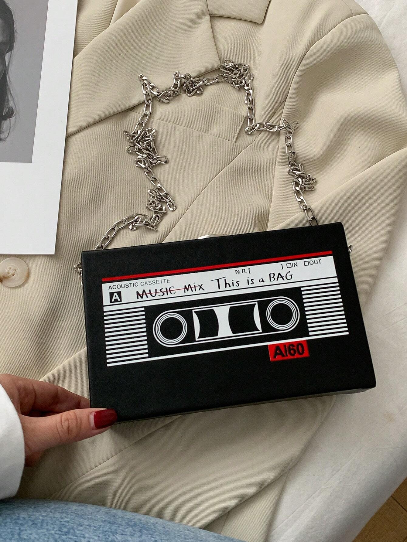  | SHEIN Creative Magnetic Tape Shaped Women Fashion Personality Chain Bag For Shopping, Casual And Versatile PU Shoulder Crossbody Bag | Bags | Shein | OneHub