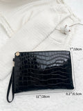  | SHEIN Crocodile Embossed Clutch Bag With Wristlet | Wallet | Shein | OneHub