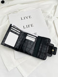  | SHEIN Crocodile Embossed Flap Small Wallet Coin Pocket Small Purse ID Window Bifold Women Wallet | Wallet | Shein | OneHub