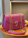 | SHEIN Crocodile Pattern Flap Small Square Bag Metal Trim Fashion Shoulder Bag | Bags | Shein | OneHub