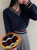  | SHEIN DAZY Casual Color Block V-Neck Sweater For Women | Sweater | Shein | OneHub