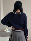  | SHEIN DAZY Casual Color Block V-Neck Sweater For Women | Sweater | Shein | OneHub