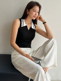  | SHEIN DAZY Contrast Collar Ribbed Knit Top | Sweater | Shein | OneHub