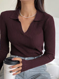  | SHEIN DAZY Fall/Winter Solid Color Casual Business Style Turtleneck Fitted Sweater,Long Sleeve Tops | Sweater | Shein | OneHub