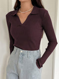  | SHEIN DAZY Fall/Winter Solid Color Casual Business Style Turtleneck Fitted Sweater,Long Sleeve Tops | Sweater | Shein | OneHub